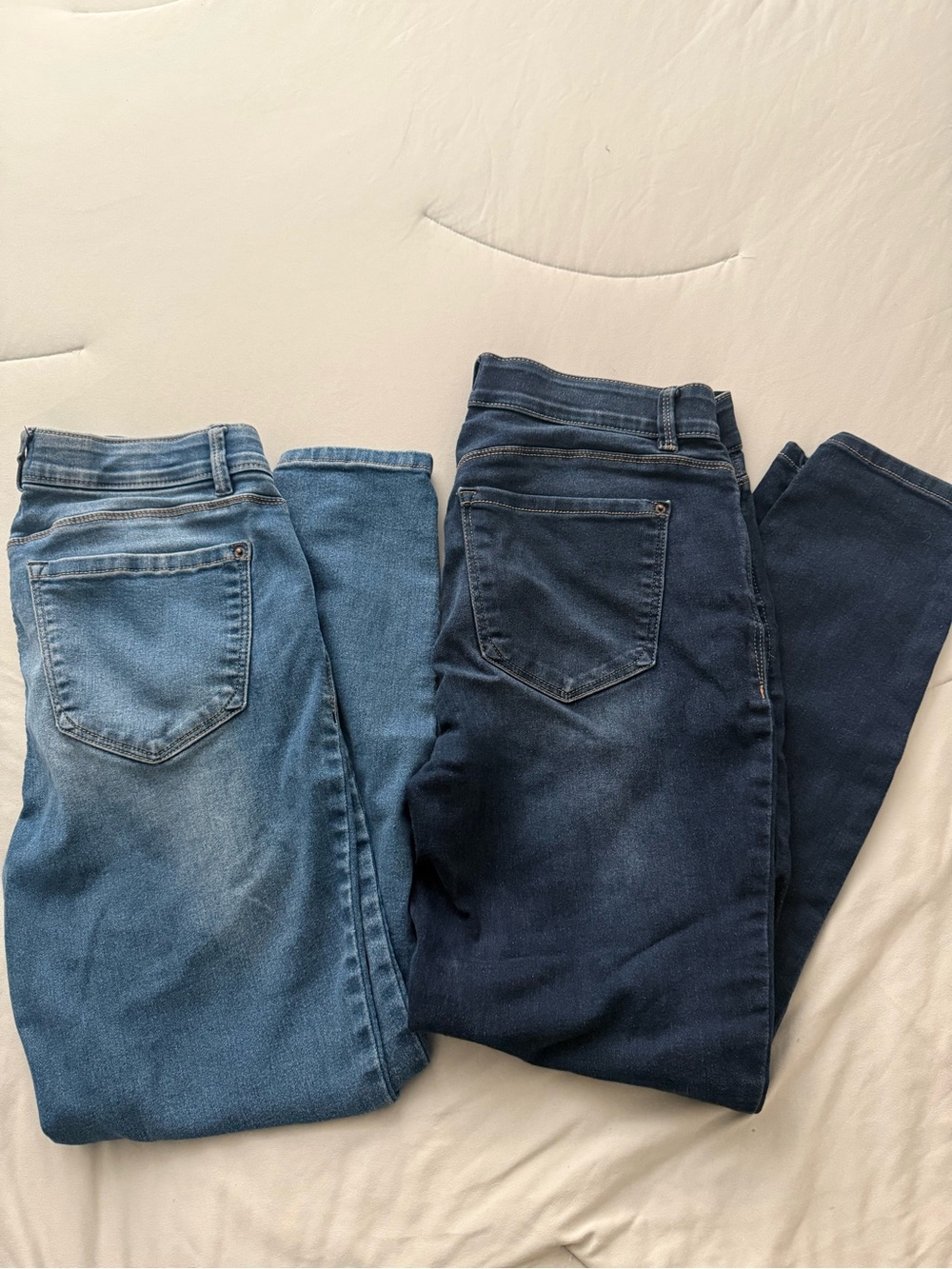 Women’s Skinny Jeans Duo — Light Blue & Dark Blue